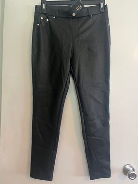 Black Faux Leather Skinny Pants
